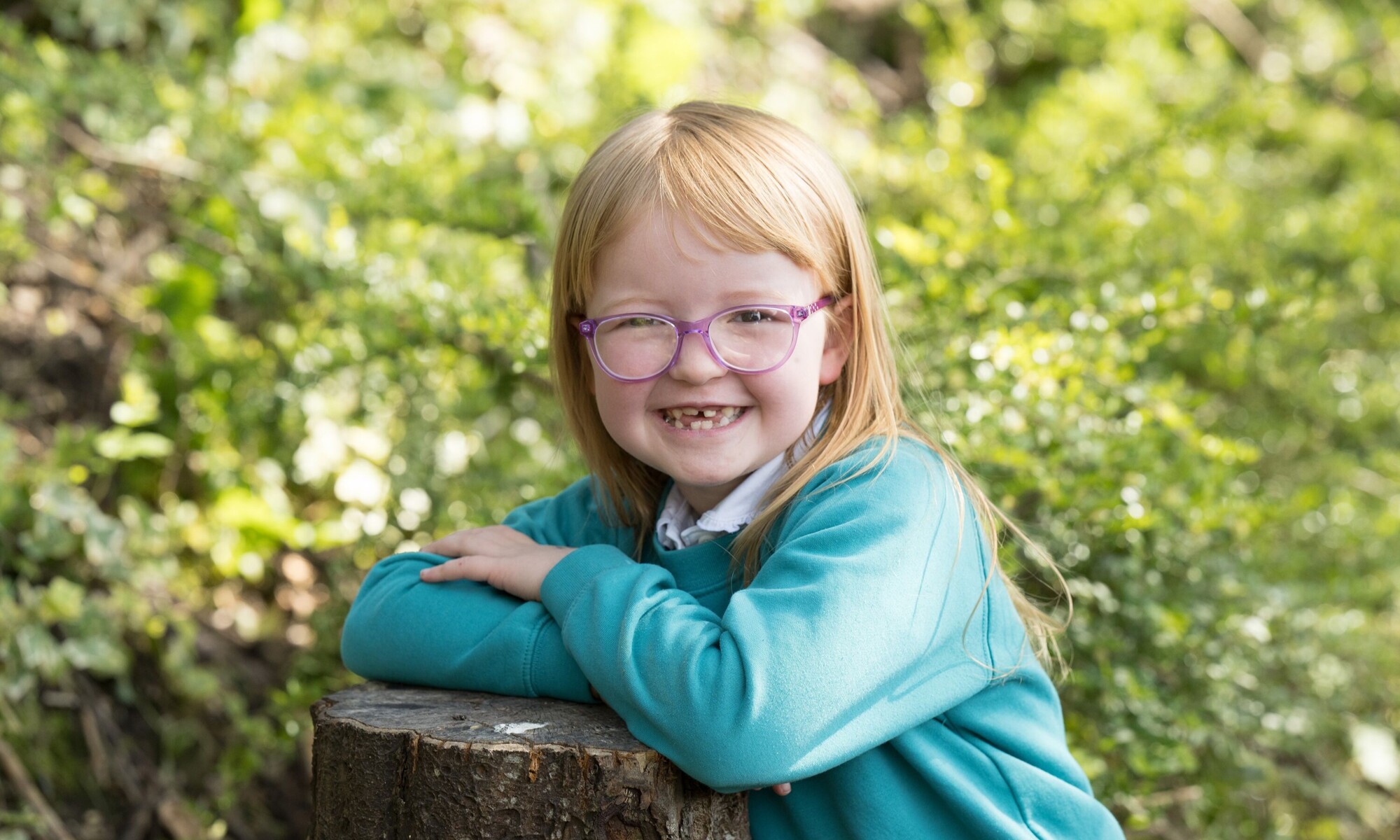 New Park Primary pupil on the school grounds