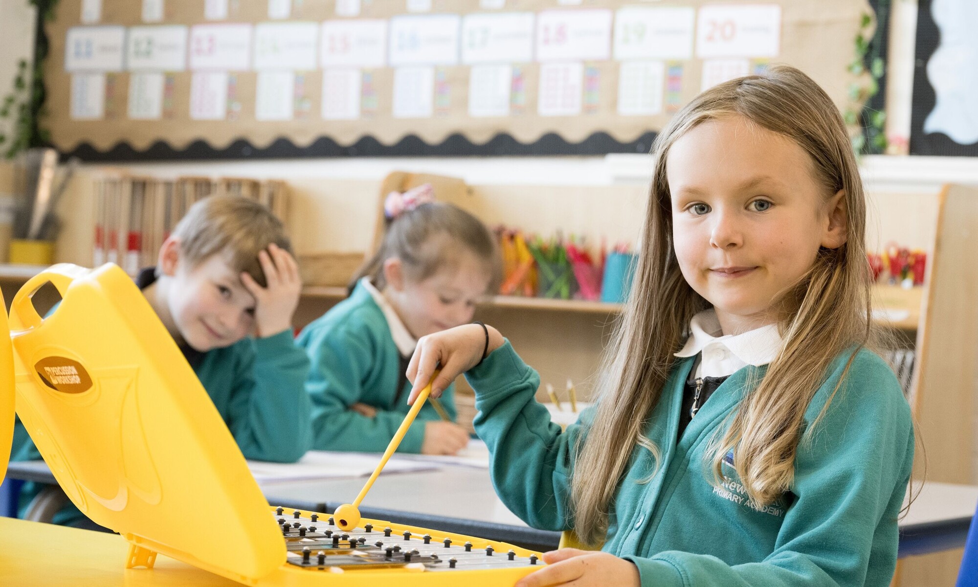 New Park Primary pupils in a music lesson